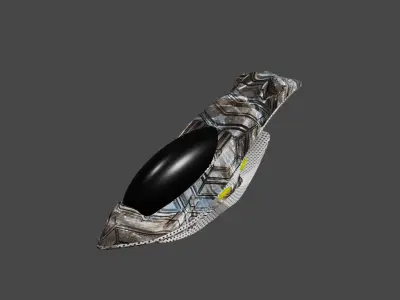 spaceship hunter Low-poly 3D model