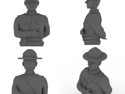 Policeman Statue 3D print model