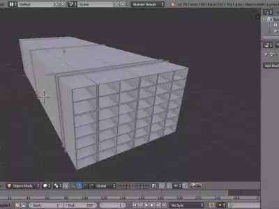 Rectangular Hollow Bars Free low-poly 3D model