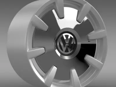 VW Beetle Design 2012 rim 3D model