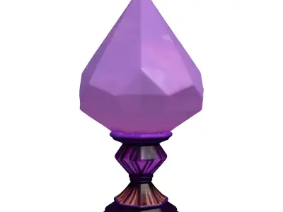 Fantasy Glowing Crystal Pedestal 3D model