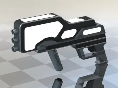 Conceptual Weapon Low-poly 3D model