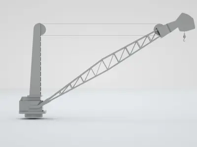 Naval Crane 2 - World War 2 Battleship 3D model