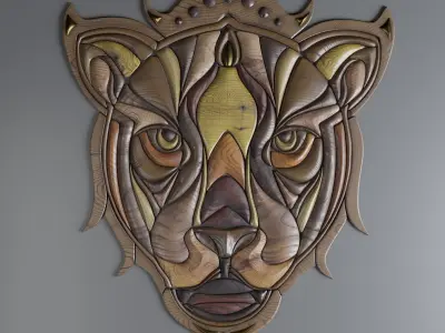 Decorative lion Free 3D model