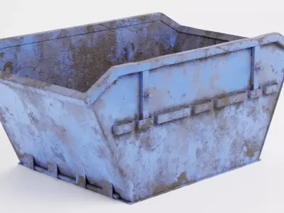 Skip V2 - Worn Industrial Container 3D model
