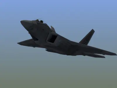 F-22 Stealth Fighter Low-poly 3D model