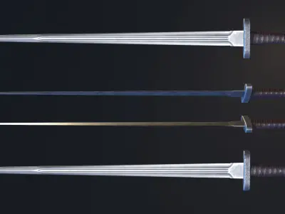 Roman Germanic Sword Low-poly 3D model