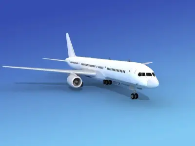 Boeing 757-200 Unmarked 2 3D model