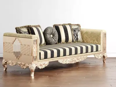 Vistera Art Deco Yatak Odasi Couch 3D model