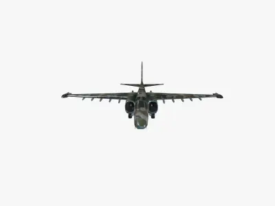 Low Poly Su-25 Frogfoot Low-poly 3D model
