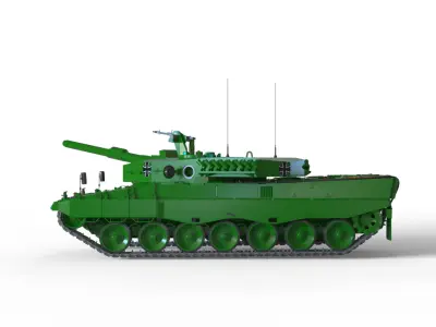 Leopard 2 Flachturm Projekt Leopard 3 from 1979 Free 3D print model