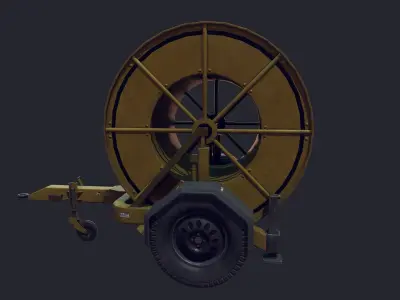 Cabling Winches Low-poly 3D model