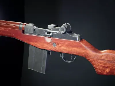 PBR - M14 Woodstock Rifle - Game-Ready 3D Asset Low-poly 3D model