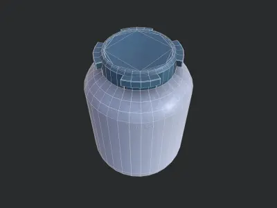 Bioplastic Drum 01 Low-poly 3D model