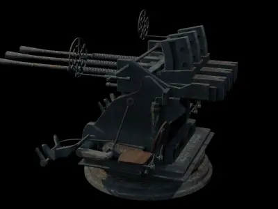 Type 96 25 mm AT-AA Gun 3D model