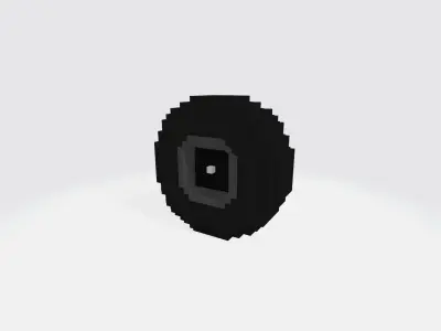 Voxel Buggy Low-poly 3D model