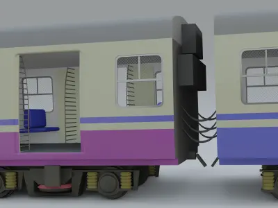 Hyderabad MMTS Low-poly 3D model