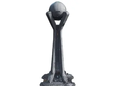 scifi post 3D model
