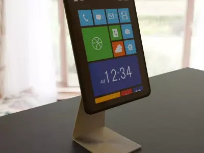 Tablet device and stand 3D model