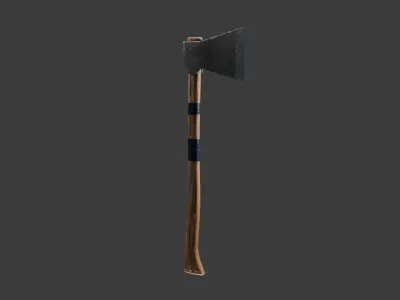 Battle Axe Low-poly 3D model 17