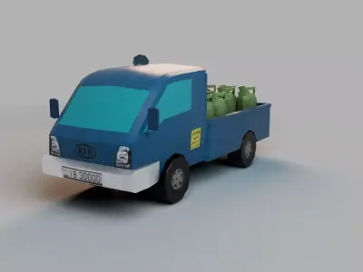 gas truck in Jordan Low-poly 3D model