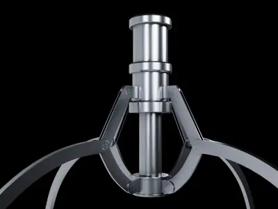 Metal realistic Claw with RIG 3D model