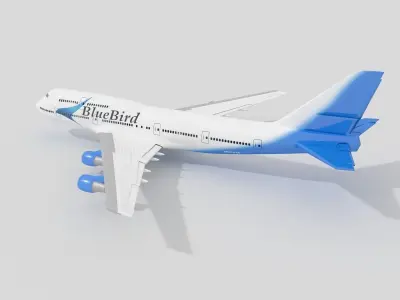 Boeing 747 airplane 3D model purchase