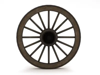 Old Wooden Wheel Low-poly 3D model by AndersonJuniorCG