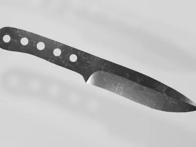 Throwing knife Low-poly 3D model
