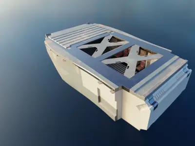 Landing Boat AKA Troop Carrier  Low-poly 3D model
