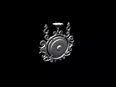 Low Poly Stylized Ancient Ritual Gong Low-poly 3D model