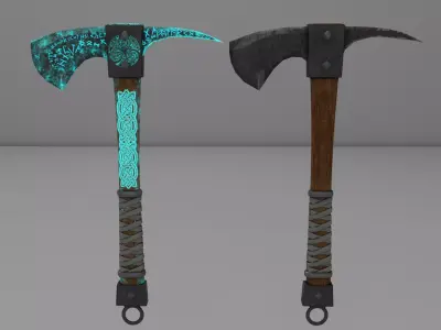  Scandinavian ax  lov-poly 3D model Low-poly 3D model