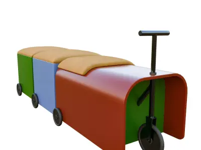 Toy train 3D model 11