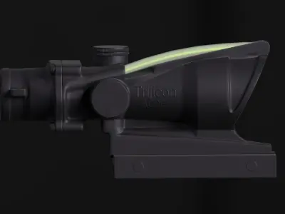 4x Scope Low-poly 3D model