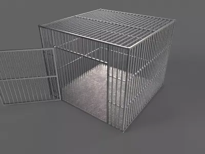 PBR Big Cage 2 Low-poly 3D model