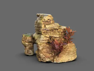 Aquarium Rock Fish House 3D model