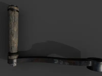 Crank Handle 3D Model - Free High-Poly Asset  Free 3D model