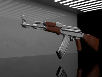 AK47 ASSAULT RIFLE Low-poly 3D model buy