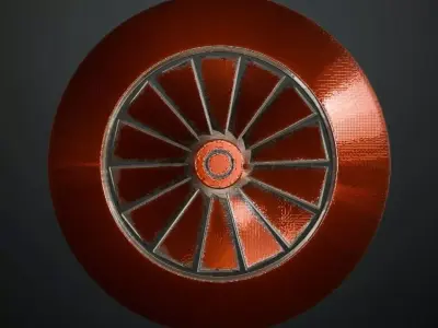 Industrial Turbine Fan Metal PBR Seamless Texture