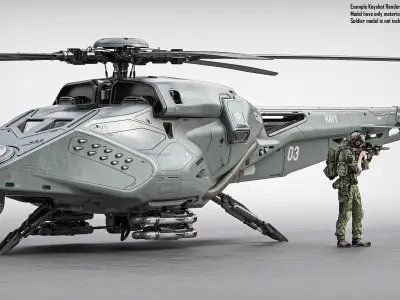 Drone helicopter 3D model by MaximMMI