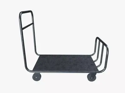 Hand truck Low-poly 3D model 4