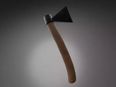 Realistic Axe 3D Model PBR Textured Free low-poly 3D model