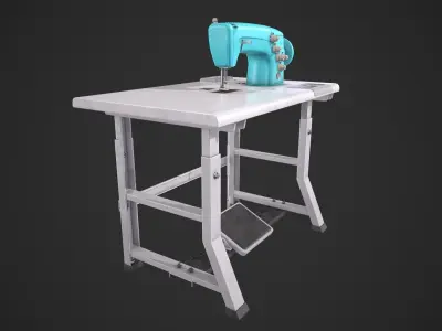 Sewing Machine Low-poly 3D model buy