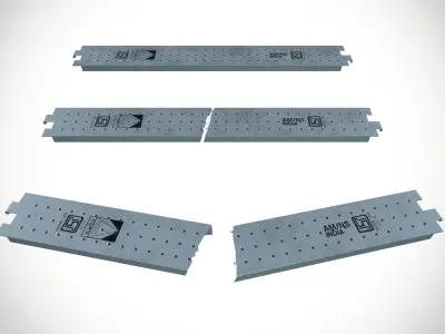 scaffolding plank Low-poly 3D model