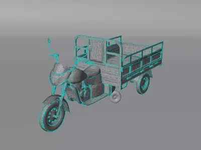 3 Wheel Cargo Motorcycle  3D model