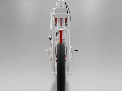 Honda TIGER V - TWIN Chopper Custom 3D model
