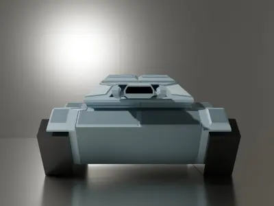 Sci Fi Tank Low-poly 3D model