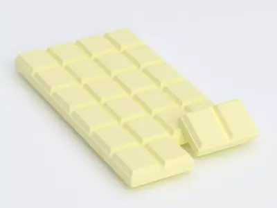 chocolate bar white 01 3D model