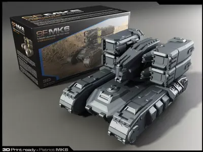 MK6-Missiles Launcher 3D Print 3D print model