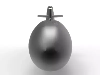 Taigei-Class Submarine  Low-poly 3D model